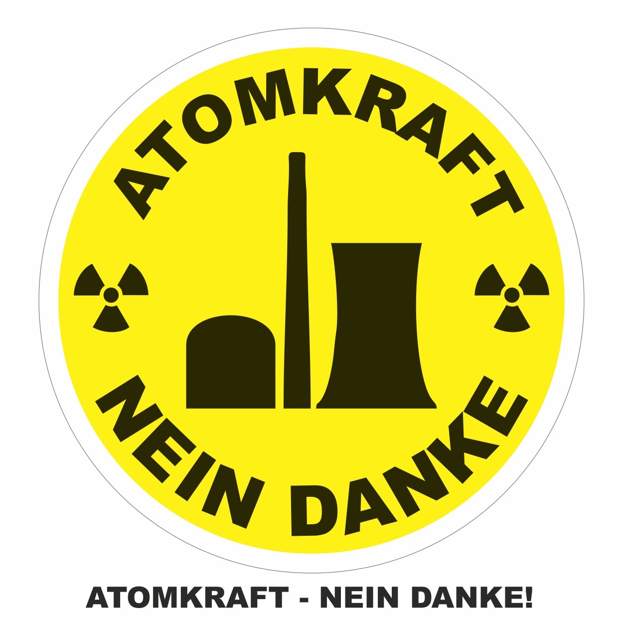 Aufkleber Atomkraft Nein Danke Mm Schneller Versand