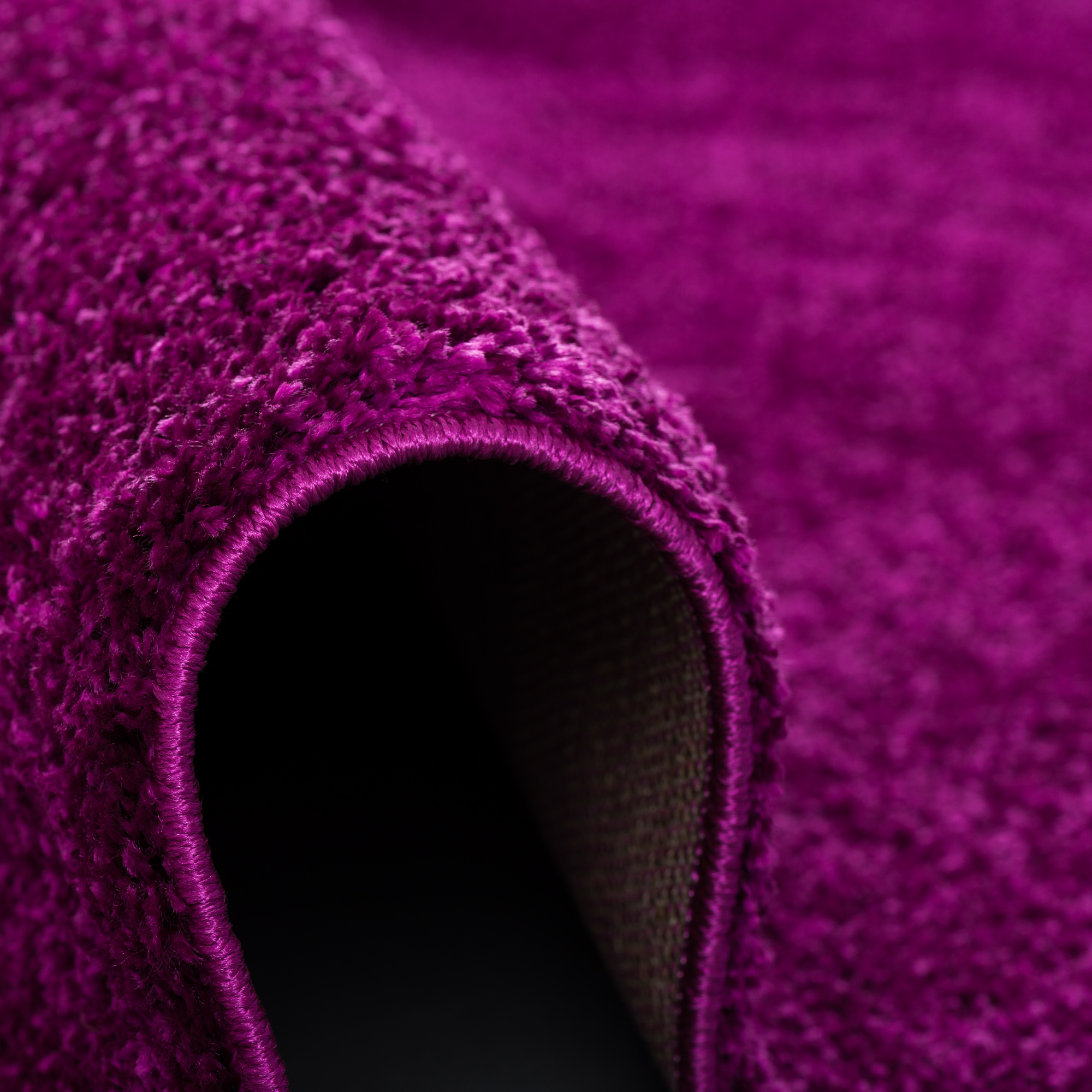 Hochflor Langflor Shaggy Teppich Aloha Purple Rund