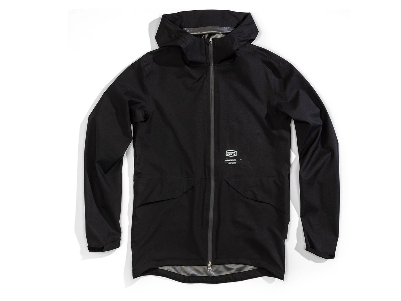black lightweight waterproof jacket