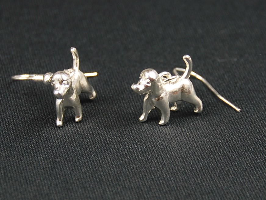 Jagdhund Hund Ohrringe Miniblings Hänger Hunde Hündchen Schlappohren