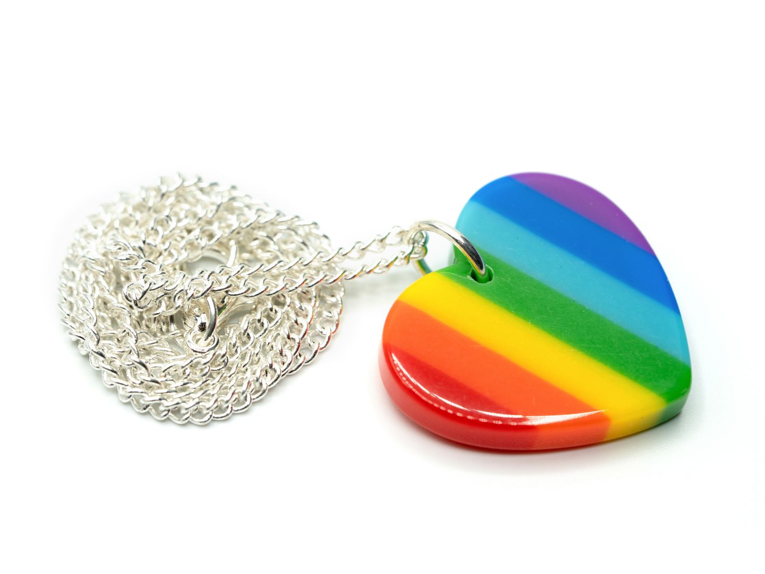 Edelstahl Kette Flongo Gay Pride Anhänger – Regenbogen Kugel Halskette Aus Edelstahl Für LGBT Pride, Silber & Gold Rainbow Kette Geschenk