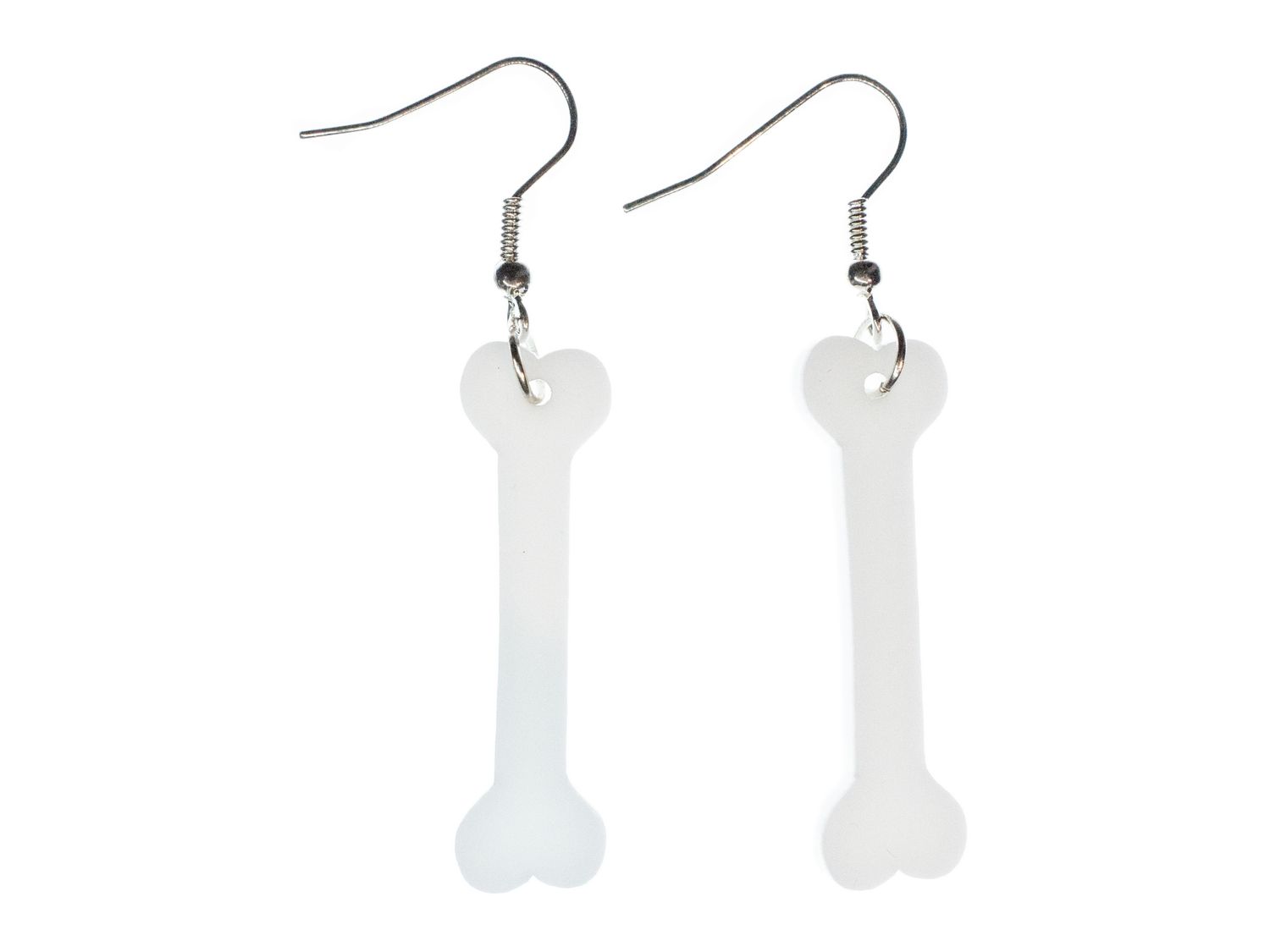 Knochen Ohrringe Hänger Miniblings Hund Hunde Steinzeit Bones