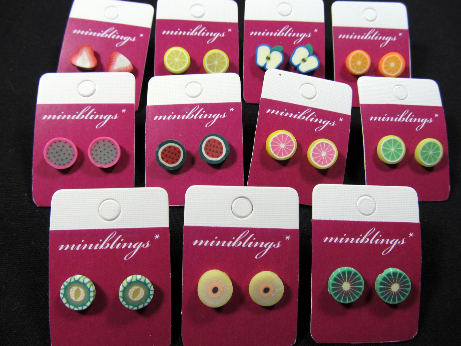 Miniblings Apfel Ohrstecker Gelb - Handmade Polymer Clay Kawaii