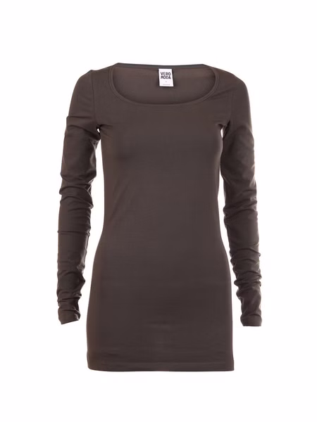 Vero Moda Damen Shirt 10083894  MAXI MY LS LONG U-NECK COLOR Vero Moda Damen Shirt 10083894  MAXI MY LS LONG U-NECK COLOR