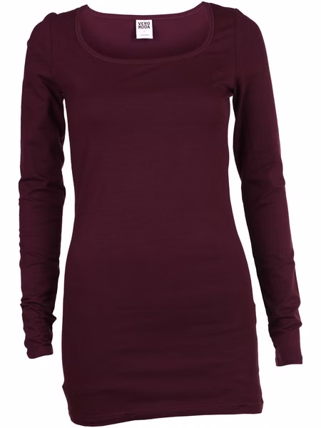 Vero Moda Damen Shirt 10083894  MAXI MY LS LONG U-NECK COLOR Vero Moda Damen Shirt 10083894  MAXI MY LS LONG U-NECK COLOR
