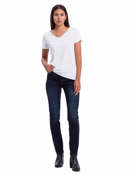 Cross Jeans Damen Jeans Anya - Slim Fit - Dark Blue Used Cross Jeans Damen Jeans Anya - Slim Fit - Dark Blue Used
