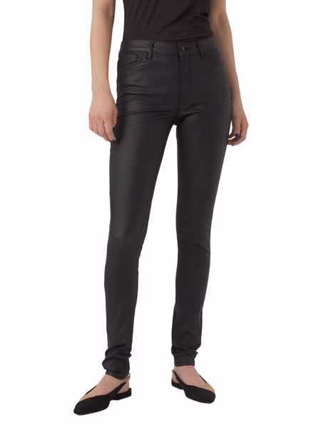 Vero Moda Damen Hose 10138972 VMSEVEN NW S.SLIM SMOOTH COATED PANTS Vero Moda Damen Hose 10138972 VMSEVEN NW S.SLIM SMOOTH COATED PANTS