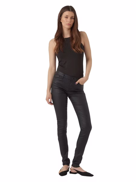 Vero Moda Damen Hose 10138972 VMSEVEN NW S.SLIM SMOOTH COATED PANTS Vero Moda Damen Hose 10138972 VMSEVEN NW S.SLIM SMOOTH COATED PANTS