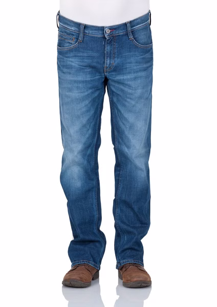 Mustang Herren Jeans Oregon Straight - Blau - Light Scratched Used Mustang Herren Jeans Oregon Straight - Blau - Light Scratched Used