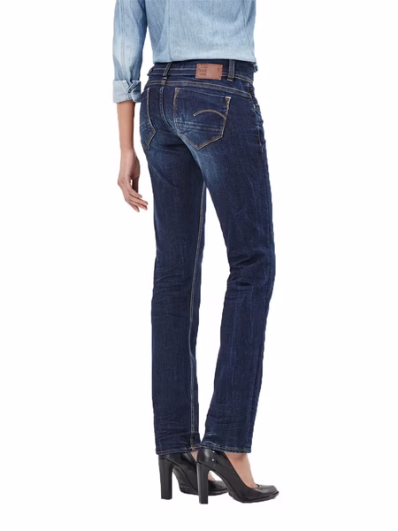 G-Star Damen Jeans Midge Saddle Straight Fit - Blau - Dark Aged G-Star Damen Jeans Midge Saddle Straight Fit - Blau - Dark Aged