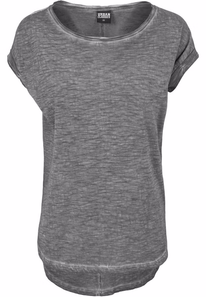 Urban Classics Ladies Long Back Shaped Spray Dye T-Shirt Urban Classics Ladies Long Back Shaped Spray Dye T-Shirt