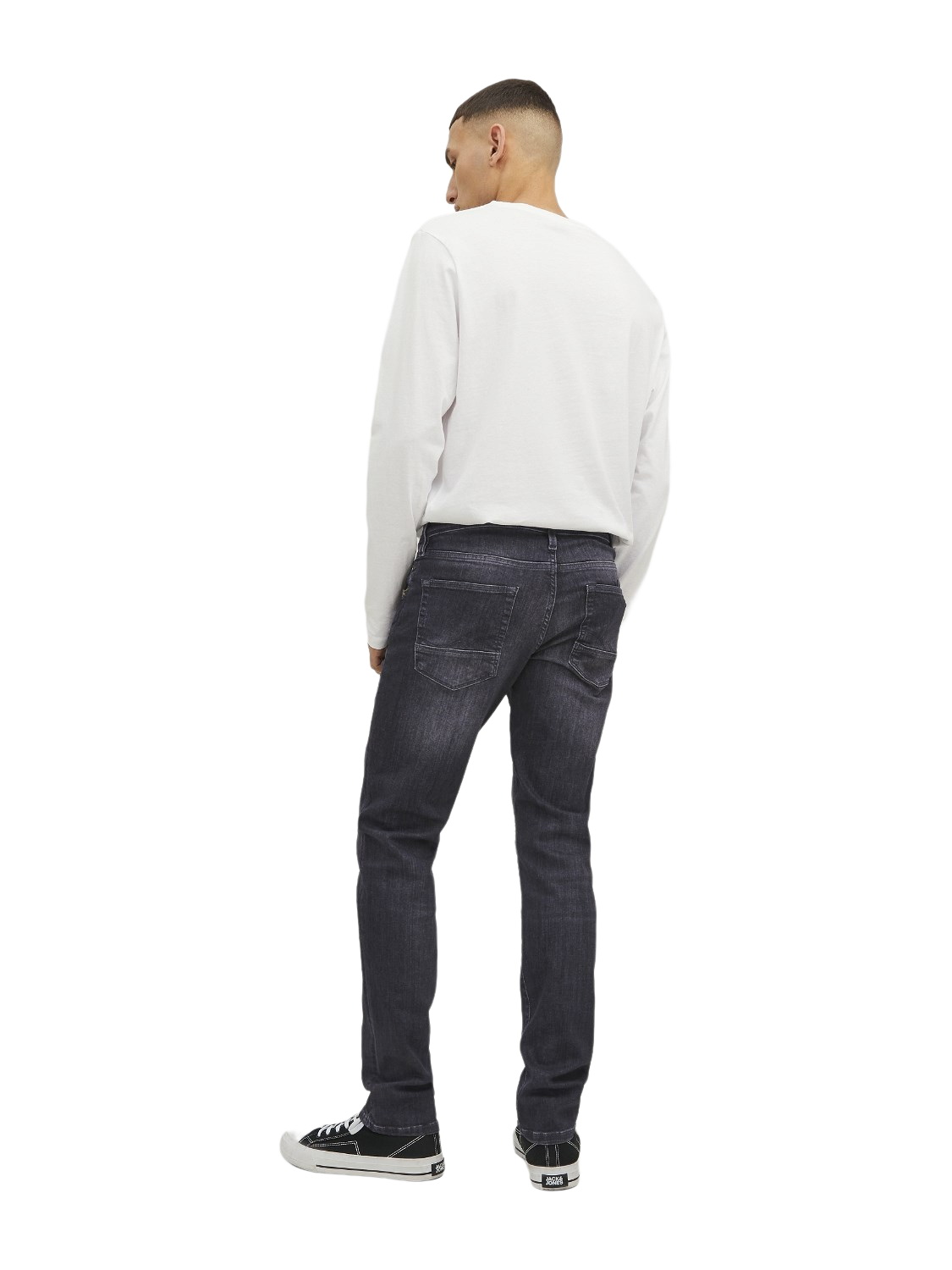 Jack & Jones Herren Jeans JJIGLENN JJFOX BL 655 50SPS - Slim Fit - Schwarz günstig online kaufen