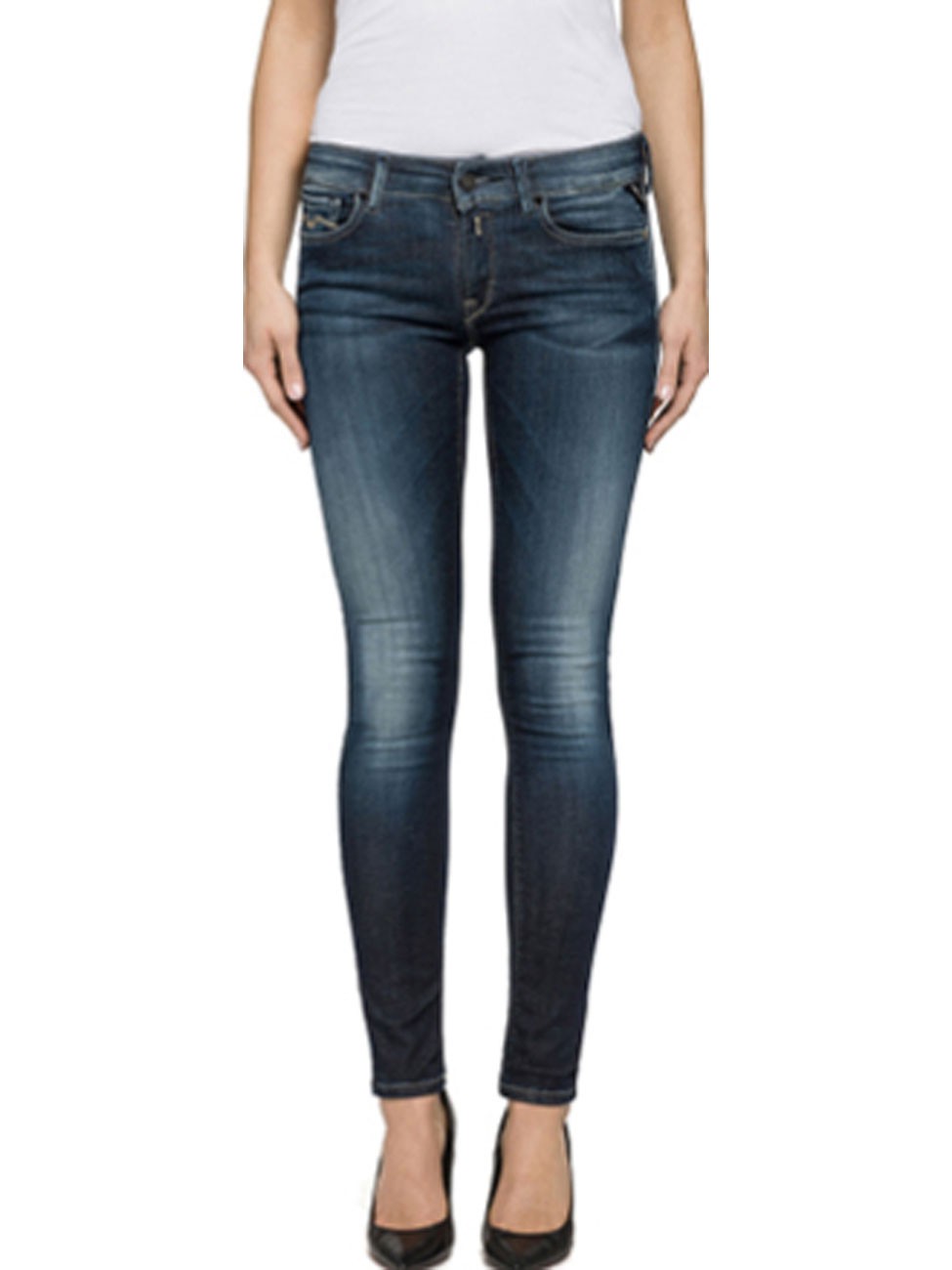Damen Hose Replay Jeans Luz Skinny Blue Denim WX689 .000.661 519