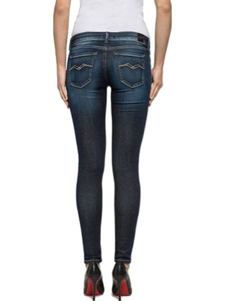 Damen Hose Replay Jeans Luz Skinny Blue Denim WX689 .000.661 519