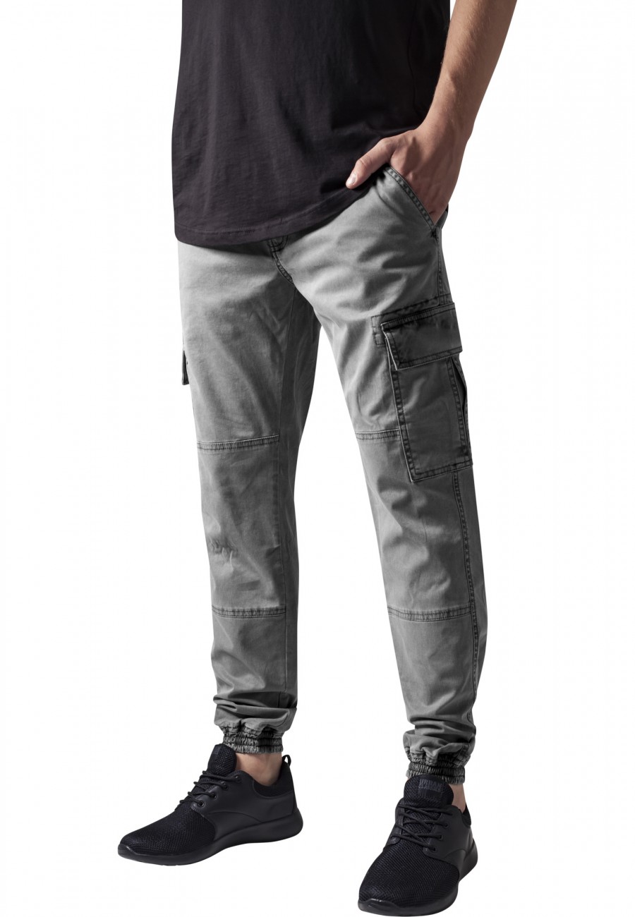 Urban Classics Herren Sweatpants WASHED CARGO TWILL