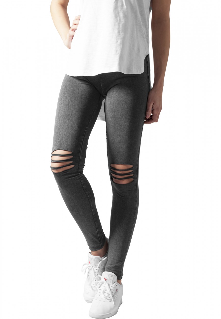 Urban Classics Damen Leggings Cutted Knee