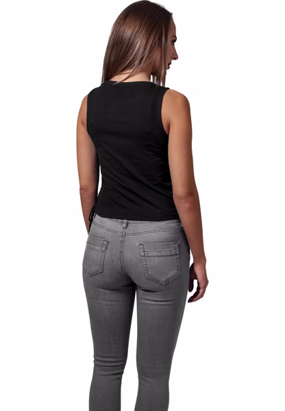 Urban Classics Ladies Lace Up Cropped Top Urban Classics Ladies Lace Up Cropped Top