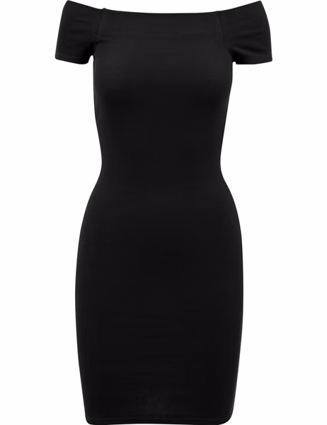Urban Classics Damen Kleid Ladies Off Shoulder Rib Dress Urban Classics Damen Kleid Ladies Off Shoulder Rib Dress