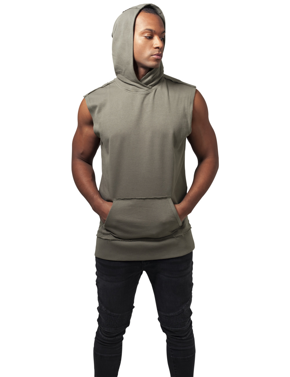 Urban Classics Herren Kapuzensweater Open Edge Sleeveless Hoody günstig online kaufen