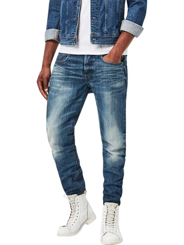 G-Star Herren Jeans 3301 Tapered Fit - Blau - Medium Aged
