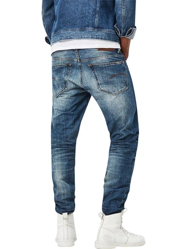 G-Star Herren Jeans 3301 Tapered Fit - Blau - Medium Aged