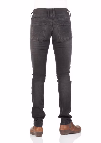 Pepe Jeans London Damen Jeans Vera - Regular Fit - Powerflex - Schwarz - Black Pepe Jeans London Damen Jeans Vera - Regular Fit - Powerflex - Schwarz - Black