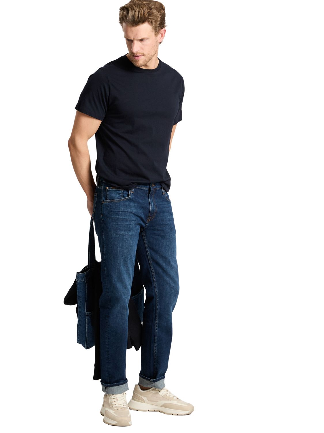 Cross Jeans Herren Jeans Damien - Slim Fit - Blau - Stone