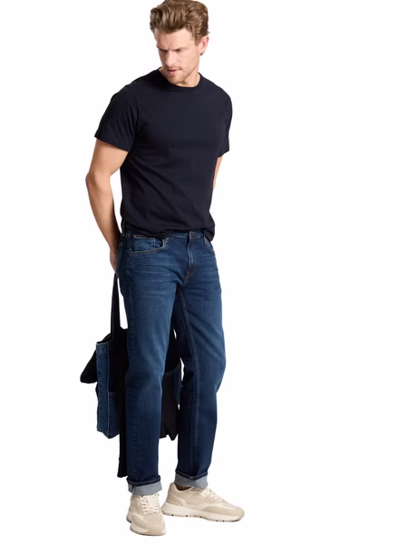 Cross Jeans Herren Jeans Damien - Slim Fit - Blau - Stone Cross Jeans Herren Jeans Damien - Slim Fit - Blau - Stone