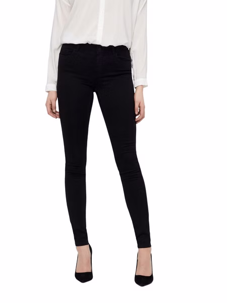 Vero Moda Damen Jeans VMSEVEN NW S SHAPE UP JEANS VI506 - Skinny Fit - Schwarz - Black Vero Moda Damen Jeans VMSEVEN NW S SHAPE UP JEANS VI506 - Skinny Fit - Schwarz - Black