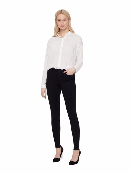 Vero Moda Damen Jeans VMSEVEN NW S SHAPE UP JEANS VI506 - Skinny Fit - Schwarz - Black Vero Moda Damen Jeans VMSEVEN NW S SHAPE UP JEANS VI506 - Skinny Fit - Schwarz - Black