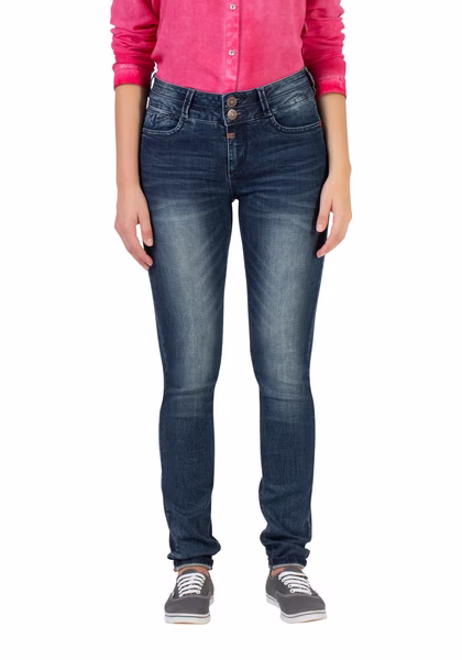 TIMEZONE Damen Jeans EnyaTZ Womenshape - Slim Fit  - Blau - Grau