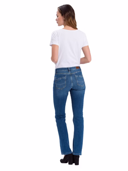 Cross Jeans Damen Jeans Lauren - Regular Fit - Bootcut - Blau - Mid Blue Cross Jeans Damen Jeans Lauren - Regular Fit - Bootcut - Blau - Mid Blue