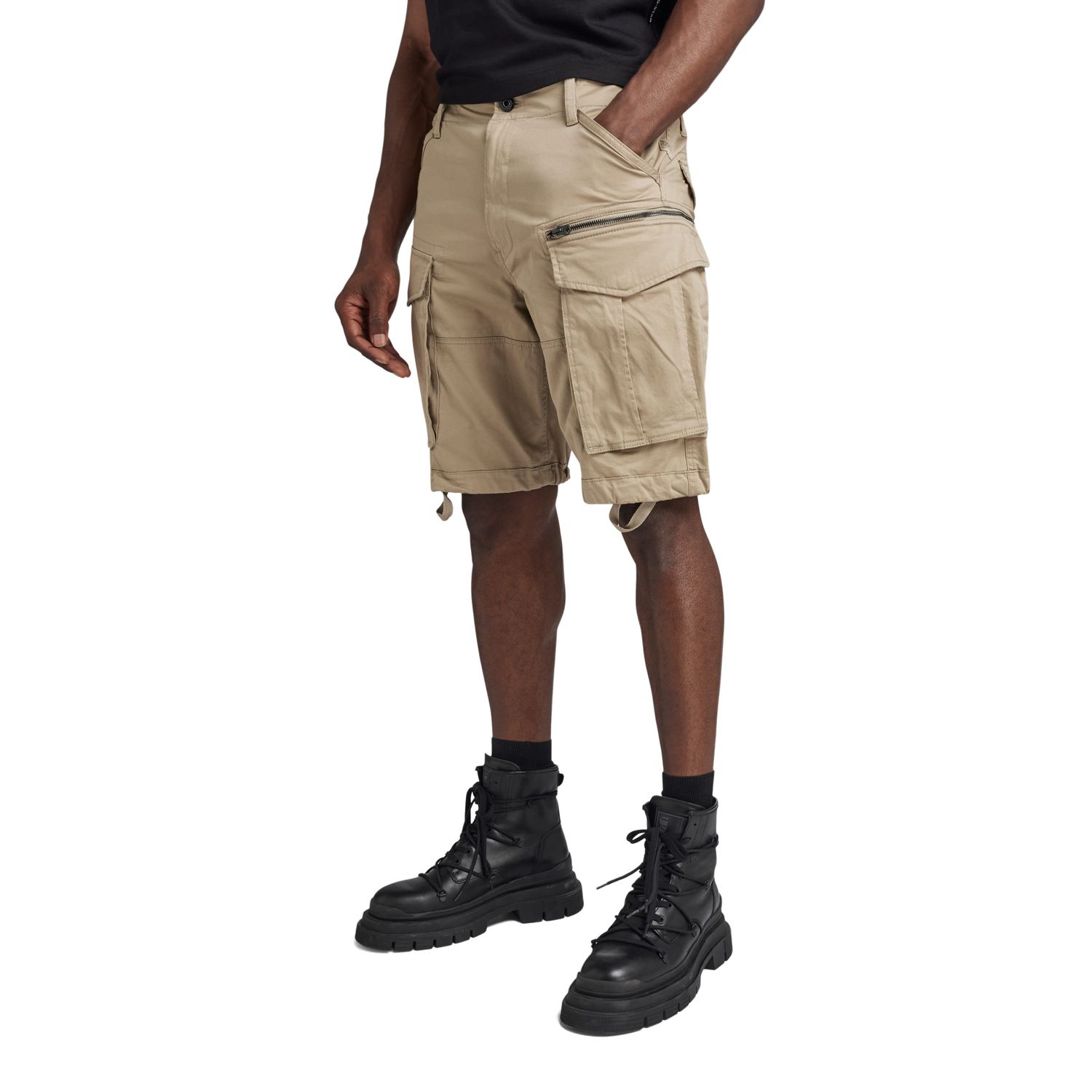 G-Star Herren Chino Shorts Rovic Zip - Relaxed Fit - Beige - Dune