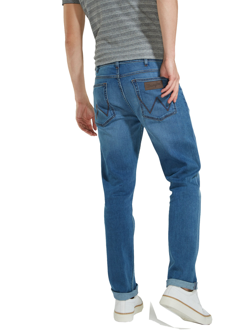 Wrangler Herren Jeans Greensboro - Regular Fit - Blau - Bright Stroke günstig online kaufen