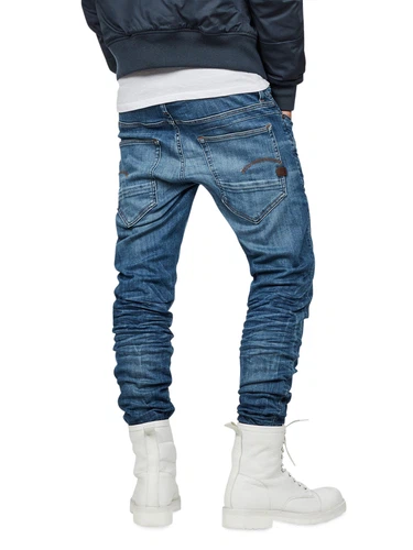 G-Star Herren Jeans D-Staq 5-Pocket - Slim Fit - Blau - Medium Indigo Aged