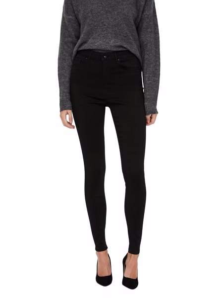 Vero Moda Damen Jeans VMSOPHIA HR SKINNY JEANS BA037 - Skinny Fit - Schwarz - Black Vero Moda Damen Jeans VMSOPHIA HR SKINNY JEANS BA037 - Skinny Fit - Schwarz - Black
