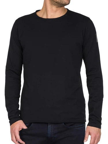 Replay Herren Langarm-Shirt Basic Jersey Crew Neck