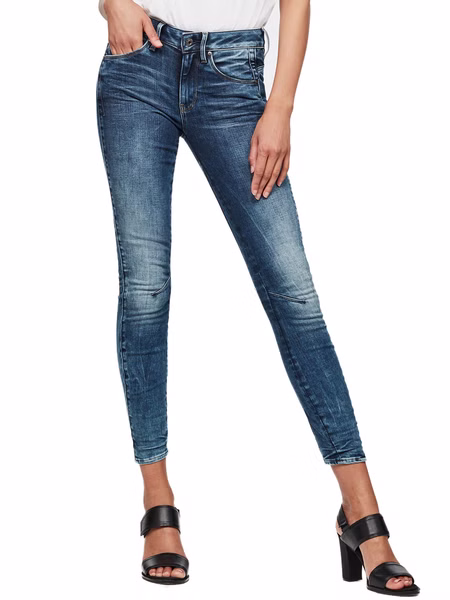 G-Star Damen Jeans ARC 3D Mid Waist Skinny Fit Blau Medium Aged G-Star Damen Jeans ARC 3D Mid Waist Skinny Fit Blau Medium Aged