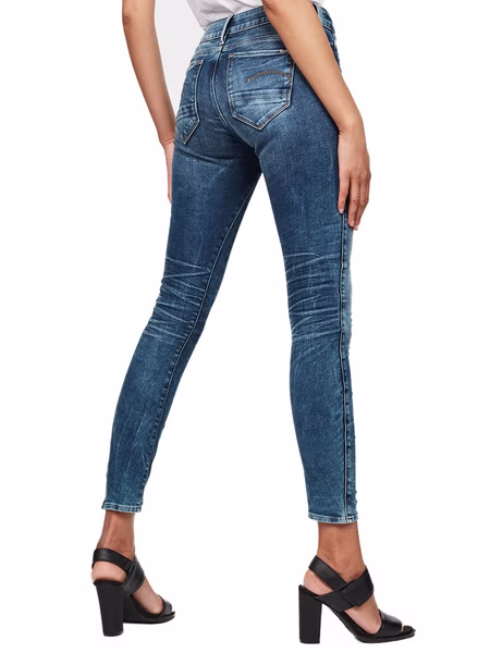 G-Star Damen Jeans ARC 3D Mid Waist Skinny Fit Blau Medium Aged G-Star Damen Jeans ARC 3D Mid Waist Skinny Fit Blau Medium Aged