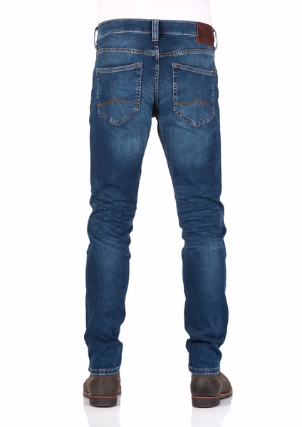 Mustang Herren Jeans Oregon - Tapered Fit - Blau -  Medium Blue Mustang Herren Jeans Oregon - Tapered Fit - Blau -  Medium Blue