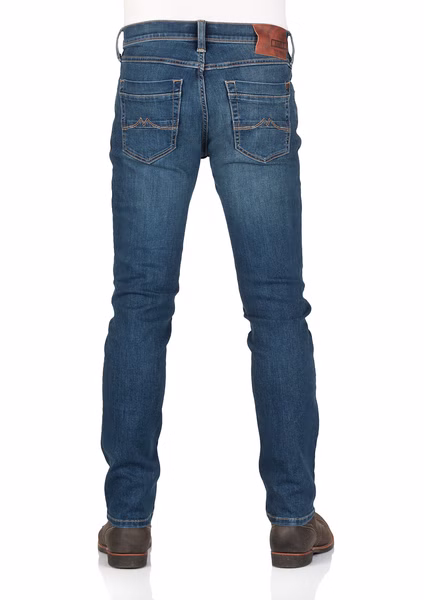 Mustang Herren Jeans Washington - Slim Fit - Blau - Dark Denim Blue Mustang Herren Jeans Washington - Slim Fit - Blau - Dark Denim Blue