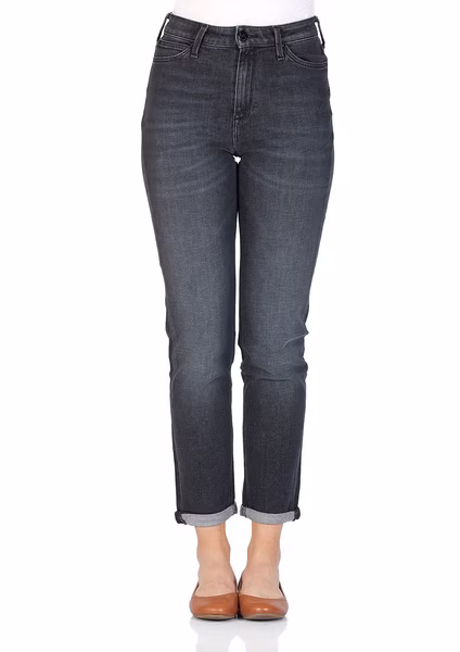 Lee Damen Jeans Mom - Straight Relaxed Fit - Schwarz - Black Raw Lee Damen Jeans Mom - Straight Relaxed Fit - Schwarz - Black Raw