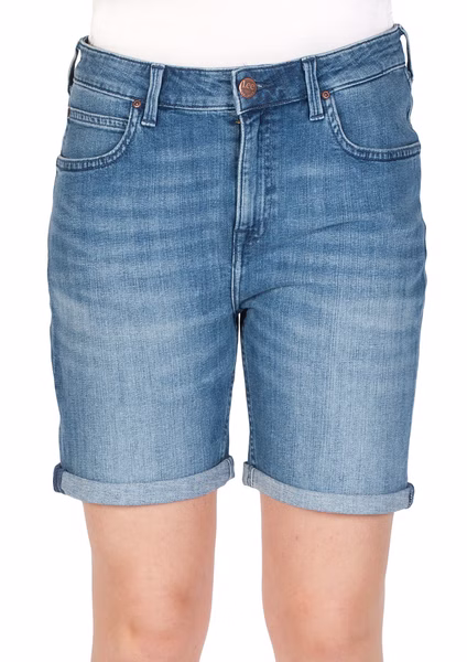 Lee Damen Jeans Short Long Boyfriend -Blau - Unplugged Lee Damen Jeans Short Long Boyfriend -Blau - Unplugged