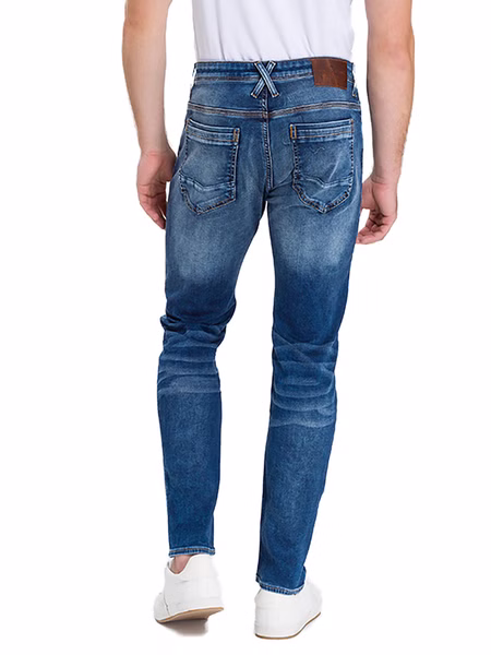 Cross Jeans Herren Jeans Jimi - Slim Tapered Fit - Blau - Dark Mid Blue Cross Jeans Herren Jeans Jimi - Slim Tapered Fit - Blau - Dark Mid Blue