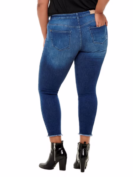 Carmakoma by Only Damen Jeans CARWILLY REG SKINNY ANK JEANS - Skinny Fit - Blau - Medium Blue - in großen Größen Carmakoma by Only Damen Jeans CARWILLY REG SKINNY ANK JEANS - Skinny Fit - Blau - Medium Blue - in großen Größen