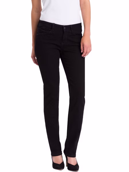 Cross Jeans Damen Jeans Rose - Regular Fit - Schwarz - Black Black Cross Jeans Damen Jeans Rose - Regular Fit - Schwarz - Black Black