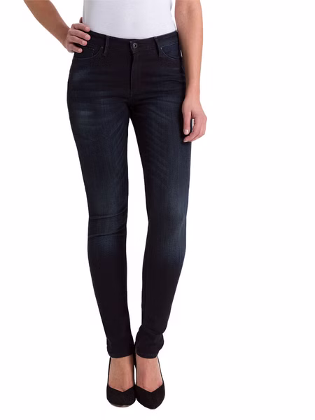 Cross Jeans Damen Jeans Alan - Skinny Fit - Blau - Blue Black Cross Jeans Damen Jeans Alan - Skinny Fit - Blau - Blue Black