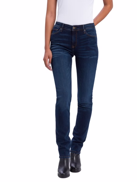 Cross Jeans Damen Jeans Anya - Slim Fit - Blau - Dark Blue Cross Jeans Damen Jeans Anya - Slim Fit - Blau - Dark Blue