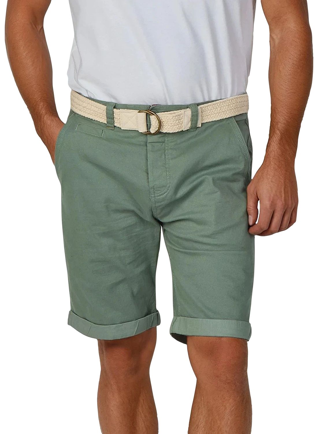 riverso Kurze Hosen Herren Sommer Chino Shorts mit Gürtel Regular Fit RIVHe günstig online kaufen