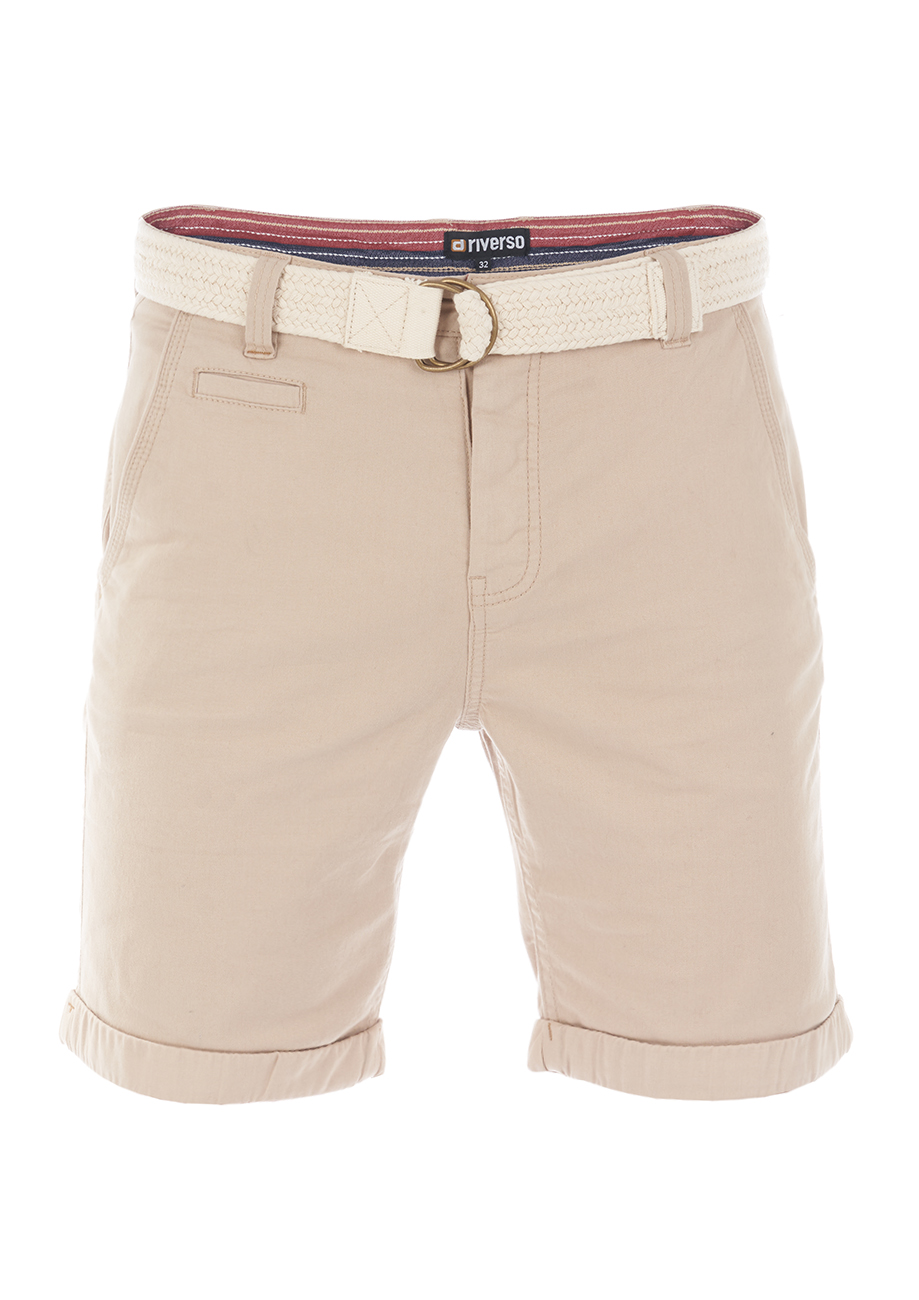 riverso Kurze Hosen Herren Sommer Chino Shorts mit Gürtel Regular Fit RIVHenry